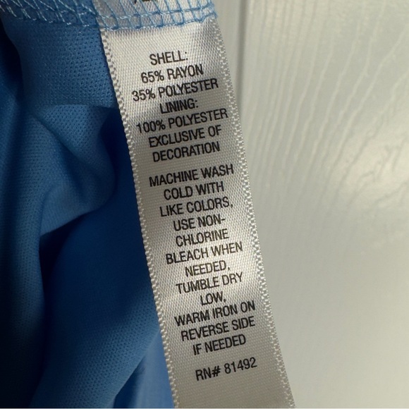 Medium Blue Lace Trim Dress - Picture 4 of 4